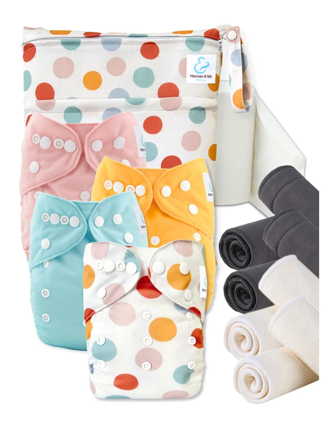 Start And Go TE1 Bambou - Kit 4 Couches Lavables TE1 + Booster + Voiles - Joy 1 Start And Go TE1 Bambou - Kit 4 Couches Lavables TE1 + Booster + Voiles - Joy