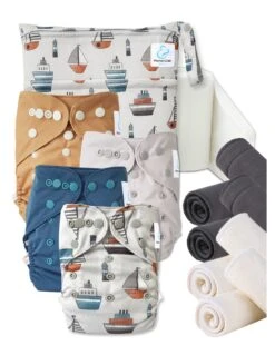 Start And Go TE2 Bambou - Kit 4 Couches Lavables TE2 - Navires