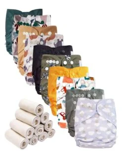 Bambou - Lot 10 TE2 Couches Lavables + 10 Inserts Bambou - Clouds