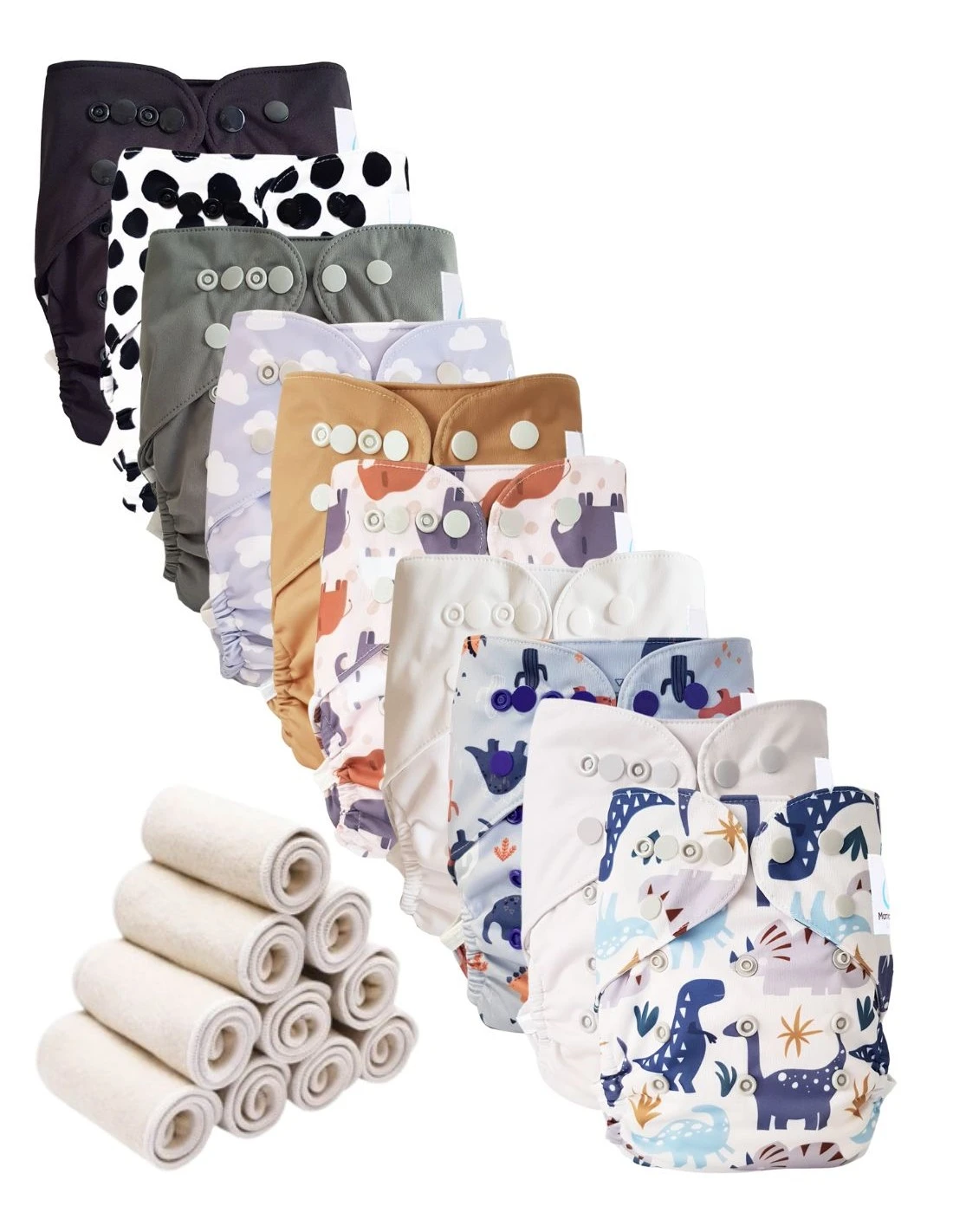 Bambou - Lot 10 TE2 Couches Lavables + 10 Inserts Bambou Pression - Adventures 1 Bambou - Lot 10 TE2 Couches Lavables + 10 Inserts Bambou Pression - Adventures