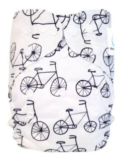 Bicyclette - Te2 Couche Lavable évolutive à Double Goussets