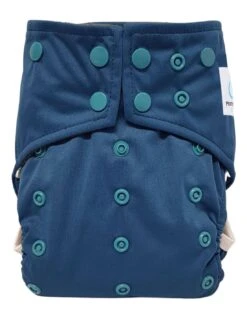 Bleu Paon - Couche Lavable TE1 Intégrale En Bambou