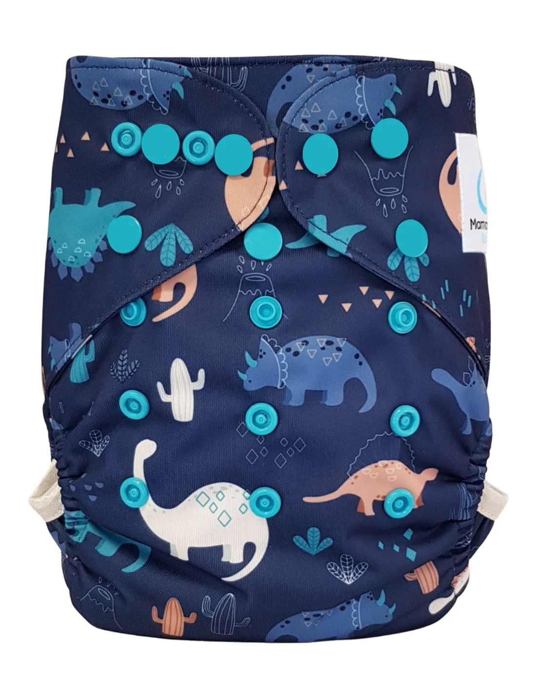 Blue Jurassik - Te2 Couche Lavable évolutive à Double Gousset 1 Blue Jurassik - Te2 Couche Lavable évolutive à Double Gousset