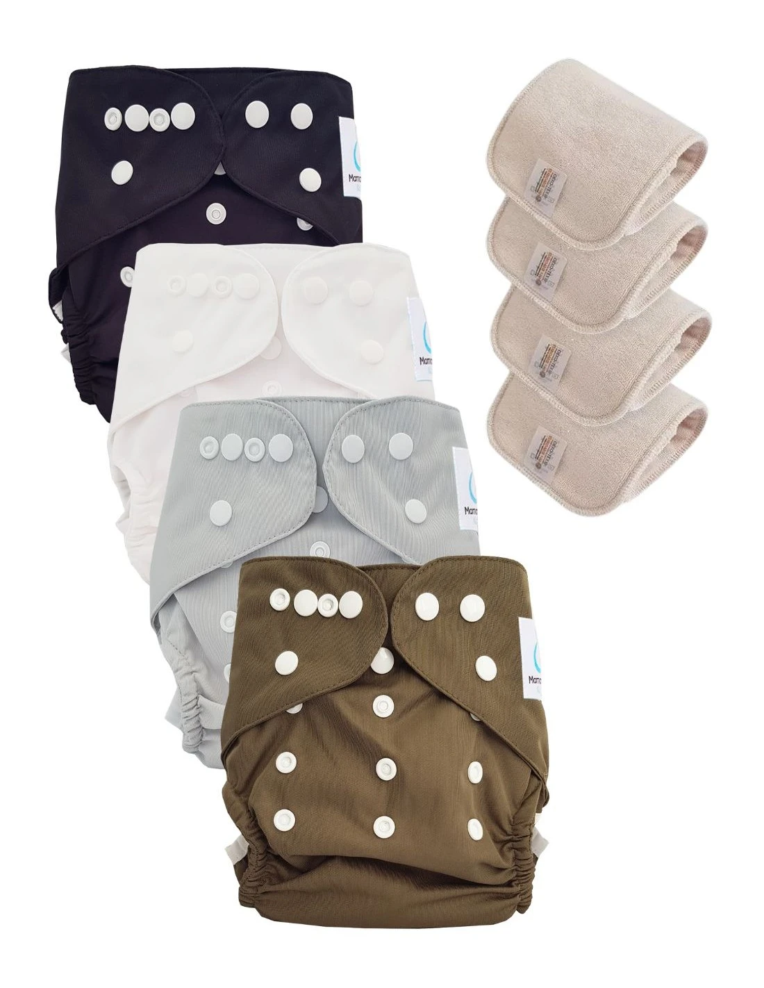 Lot 4 Couches Lavables Tout En Deux TE2 Évolutives - Sensitive - Wooden 1 Lot 4 Couches Lavables Tout En Deux TE2 Évolutives - Sensitive - Wooden