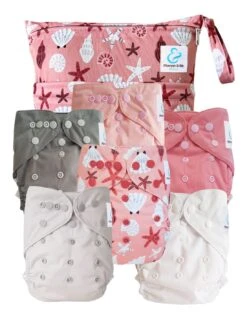 Pack Essentiel TE2 - 6 Couches Lavables TE2 - Coquillages