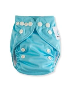 Couche Lavable Newborn TE1 + Un Insert En Microfibre - Bleu Ciel