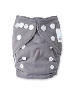 Couche Lavable Newborn TE1 + Un Insert En Microfibre - Gris