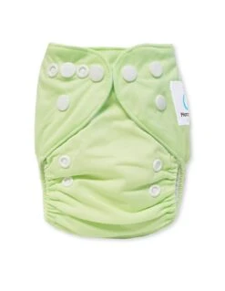 Couche Lavable Newborn TE1 + Un Insert En Microfibre - Vert D'eau