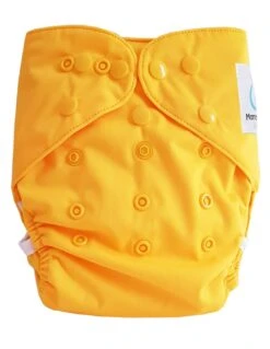 Couche Lavable Tout En Deux TE2 Culotte Imperméable A Pression Jaune Orangé