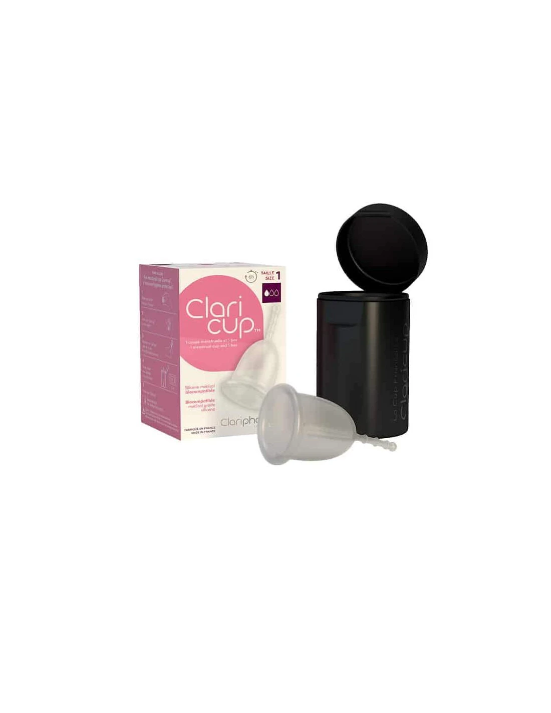 Coupe Menstruelle Claricup Colorless - Taille 1 2 Coupe Menstruelle Claricup Colorless - Taille 1 – Image 2