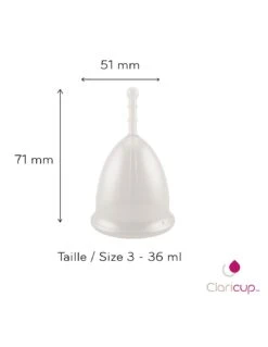 Coupe Menstruelle Claricup - Taille 3 5 Coupe Menstruelle Claricup - Taille 3 -Pas Cher Bébé Magasin coupe menstruelle claricup colorless taille 3 2
