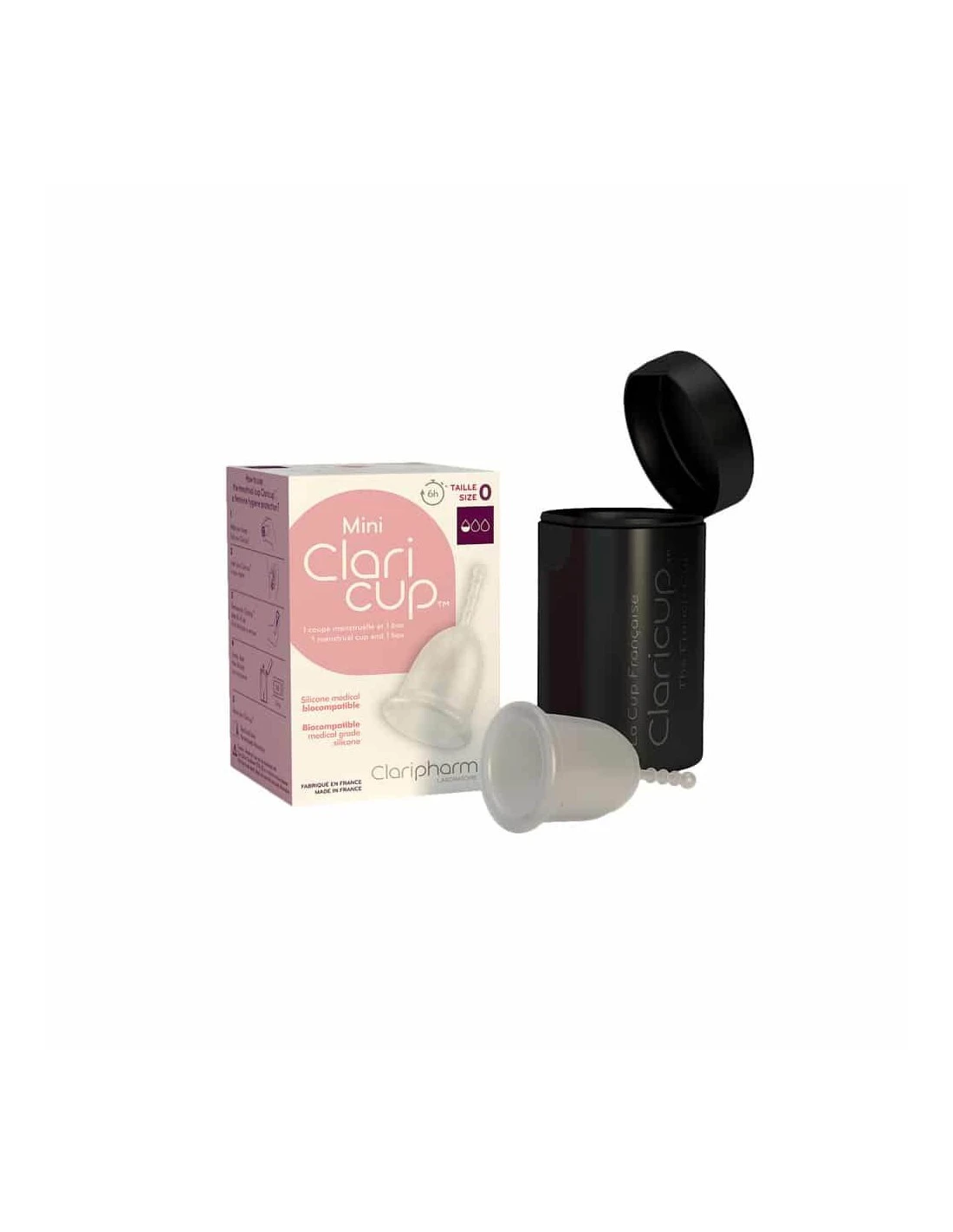 Coupe Menstruelle Claricup Colorless - Taille 0 2 Coupe Menstruelle Claricup Colorless - Taille 0 – Image 2