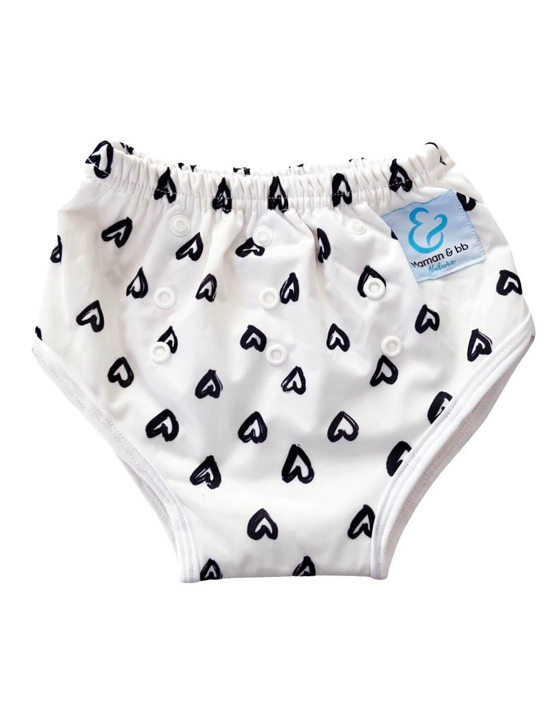 Culotte D'apprentissage à La Propreté Taille évolutive Bambou - Heart 1 Culotte D'apprentissage à La Propreté Taille évolutive Bambou - Heart