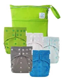 Easy To Go - Kit De 5 Couches Lavables TE1 Intégrales En Bambou - Nature