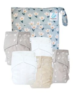 Easy To Go Sensitive - Lot De 5 Couches Lavables Intégrales TE1 Et Sac - Printemps