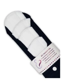 Essenti'elle - Lot De 4 Serviettes Hygiéniques Lavables En Coton - Sensitive All Black -Pas Cher Bébé Magasin essenti elle lot de 4 serviettes hygieniques lavables en coton sensitive all black 2
