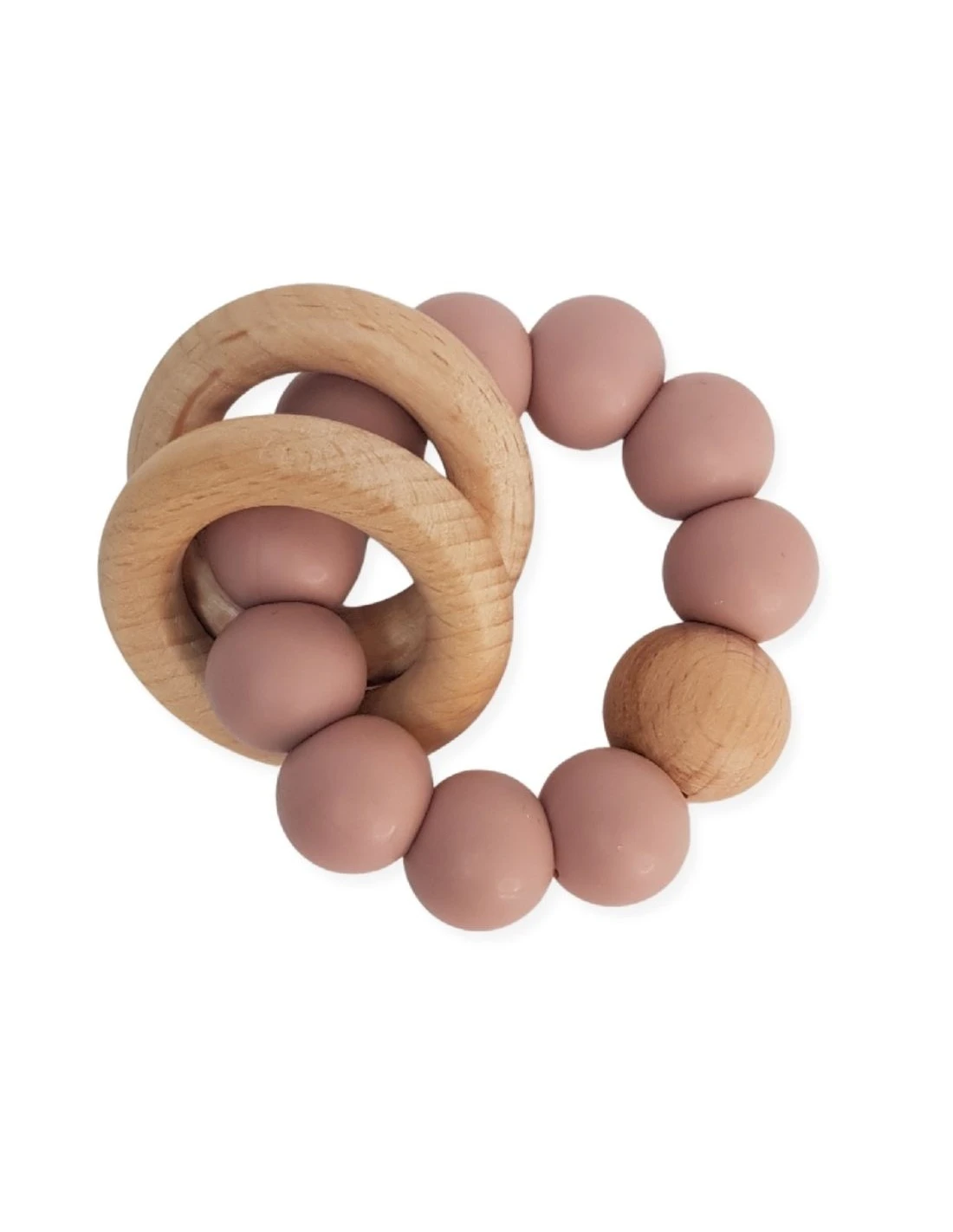 Hochet De Dentition - Vieux Rose 1 Hochet De Dentition - Vieux Rose