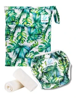 Kit Baignade Bébé - Couche Maillot De Bain Lavable + Sac Imperméable + Inserts - Bali
