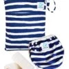 Kit Baignade Bébé - Couche Maillot De Bain Lavable + Sac Imperméable + Inserts - Marinière