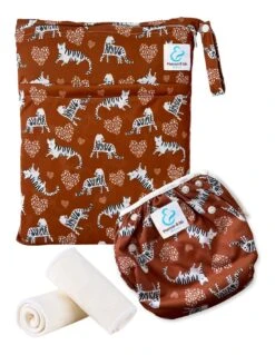 Kit Baignade Bébé - Couche Maillot De Bain Lavable + Sac Imperméable + Inserts - Titou