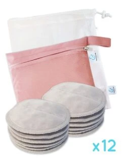 Kit Beauté - Lot De 12 Disques Démaquillants Lavables Sensitive + Filet De Lavage + Pochette