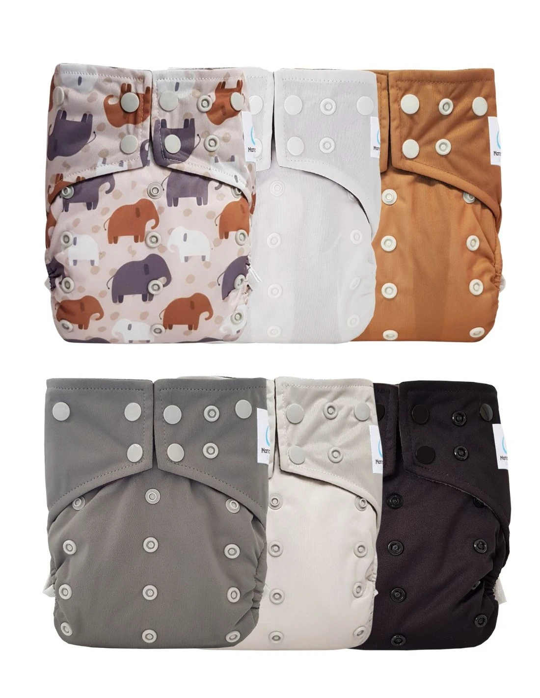 Kit 6 Couches Lavables TE1 Intégrales En Bambou - Alphonse 1 Kit 6 Couches Lavables TE1 Intégrales En Bambou - Alphonse