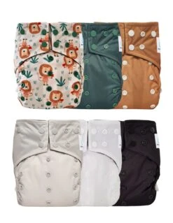 Kit 6 Couches Lavables TE1 Intégrales En Bambou - Aaron
