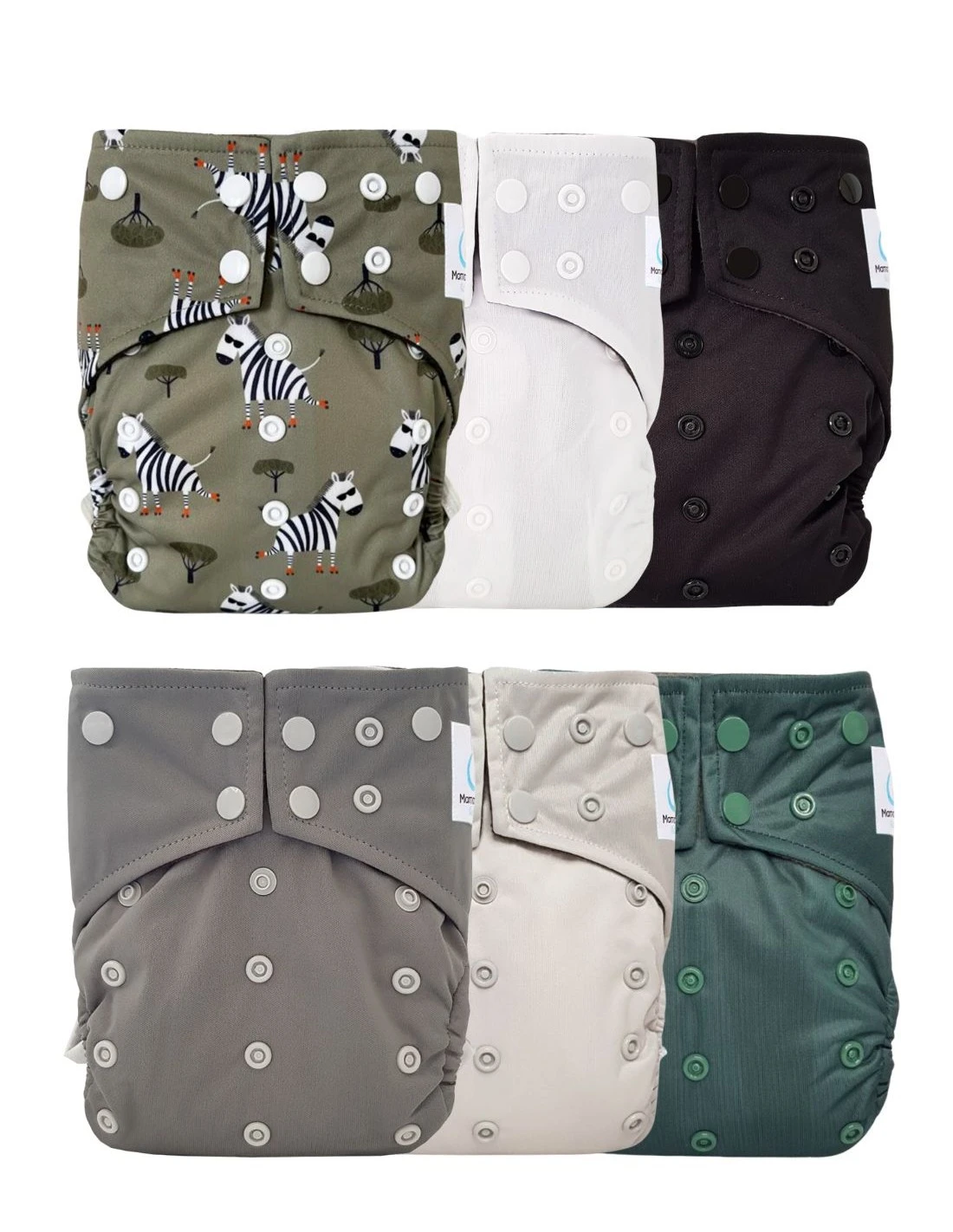 Kit 6 Couches Lavables TE1 Intégrales En Bambou - Leo 1 Kit 6 Couches Lavables TE1 Intégrales En Bambou - Leo