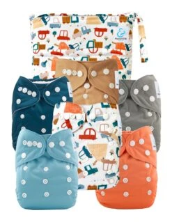 Kit Essentiel TE1 - 6 Couches Lavables + Absorbants + Sac - Trucks