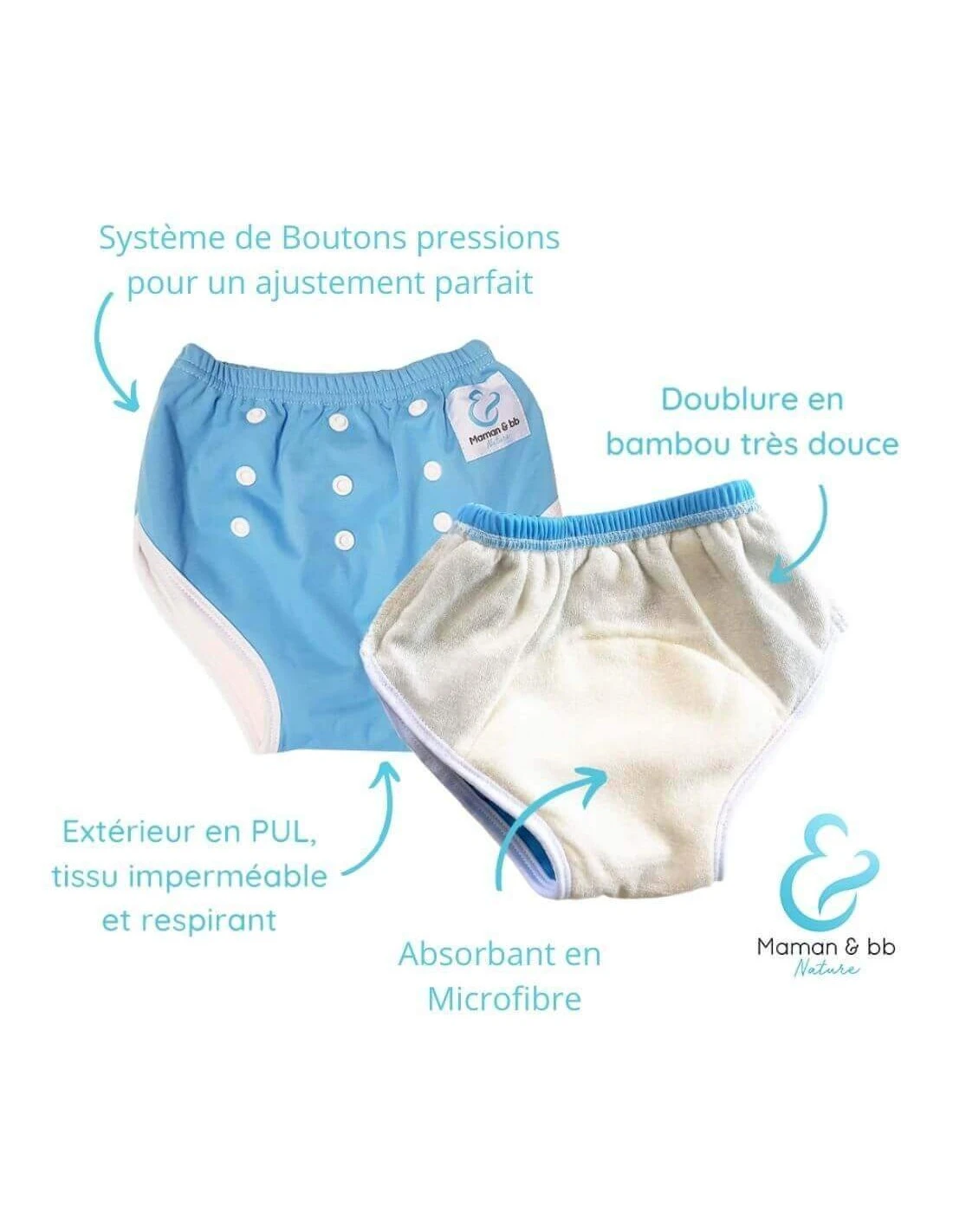 Kit Serenity - Kit De 4 Culottes D'apprentissage à La Propreté - Clouds 2 Kit Serenity - Kit De 4 Culottes D'apprentissage à La Propreté - Clouds – Image 2