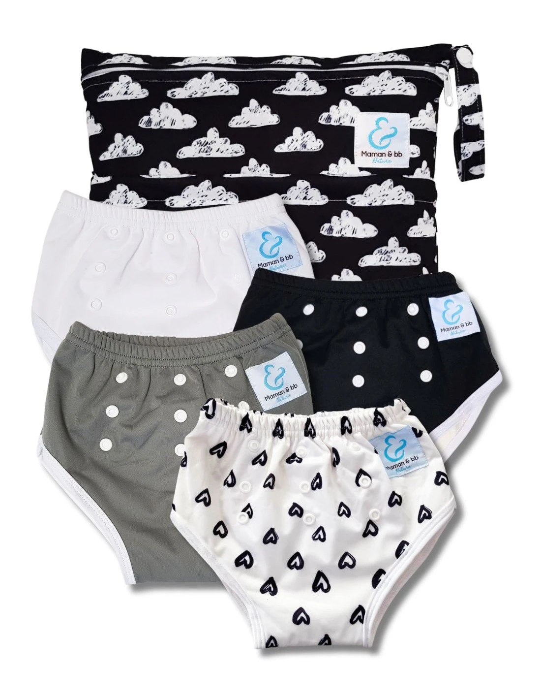 Kit Serenity - Kit De 4 Culottes D'apprentissage à La Propreté - Clouds 1 Kit Serenity - Kit De 4 Culottes D'apprentissage à La Propreté - Clouds