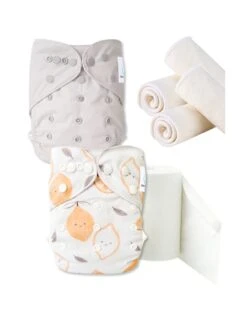 Lemon Love - Pack Essai Couches Lavables TE2 + Inserts Et Voiles