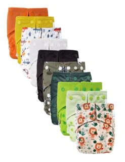 Lot 10 Couches Lavables TE1 Intégrales En Bambou - Aaron