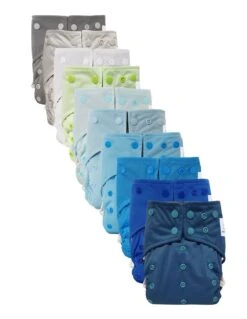 Lot 10 Couches Lavables TE1 Intégrales En Bambou - Cold