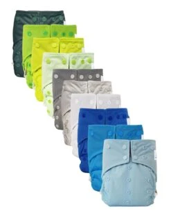 Lot 10 Couches Lavables TE1 Intégrales En Bambou - Nino