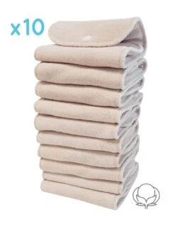 Lot 10 Inserts En Coton Pour Couche Lavable TE2 - Sensitive