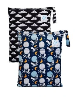 Lot 2 Sacs Imperméables Pour Couches Lavables 2 Poches - Caleb & Clouds