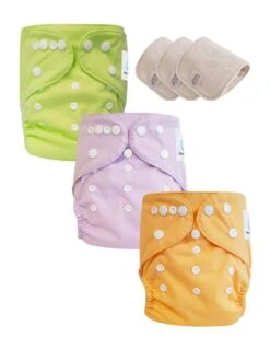 Lot 3 Couches Lavables TE1 évolutives - Sensitive - Pastel