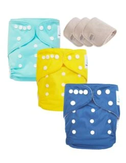 Lot 3 Couches Lavables TE1 - Sensitive - Aqua