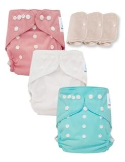 Lot 3 Couches Lavables Tout En Deux TE2 Évolutives - Sensitive - Lovely