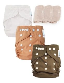 Lot 3 Couches Lavables Tout En Deux TE2 Évolutives - Sensitive - Automne