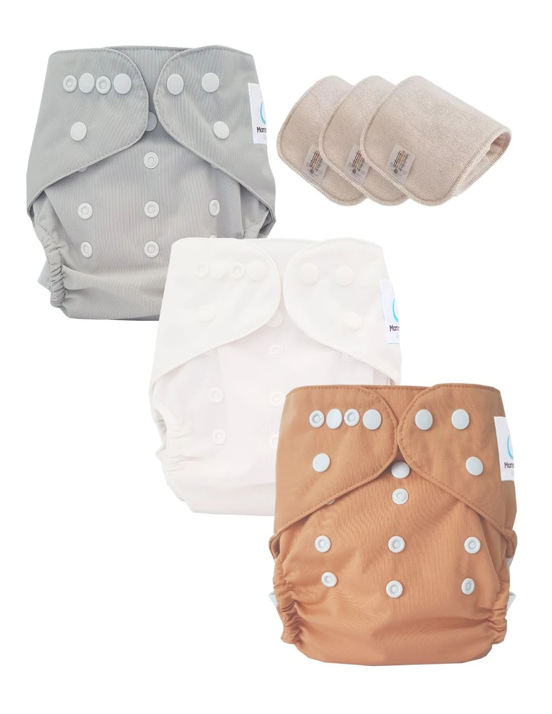 Lot 3 Couches Lavables Tout En Deux TE2 Évolutives - Sensitive - Coffee 1 Lot 3 Couches Lavables Tout En Deux TE2 Évolutives - Sensitive - Coffee