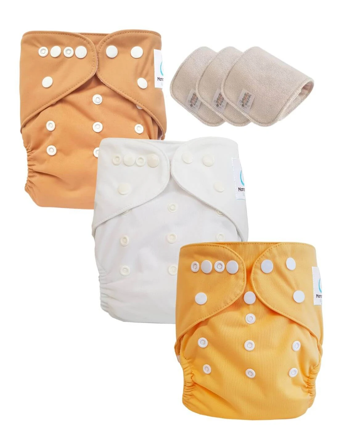 Lot 3 Couches Lavables TE1 évolutives - Sensitive - Caramel 1 Lot 3 Couches Lavables TE1 évolutives - Sensitive - Caramel