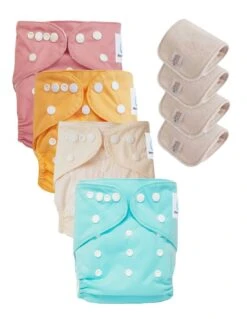 Lot 4 Couches Lavables Tout En Un TE1 évolutives - Sensitive - Juice