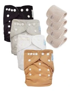 Lot 4 Couches Lavables Tout En Un TE1 évolutives - Sensitive - Retro