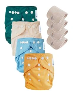 Lot 4 Couches Lavables Tout En Un TE1 évolutives - Sensitive - Colors
