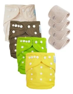 Lot 4 Couches Lavables Tout En Un TE1 évolutives - Sensitive - Turtle