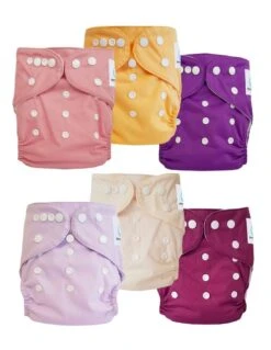 Lot 6 Couches Lavables TE1 évolutives Sensitive - Pink