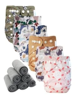 Lot 6 Couches Lavables TE2 + 6 Inserts Bambou - Balade