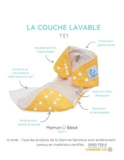 Lot 8 Couches Lavables Tout En Un TE1 évolutives - Sensitive - Canaille 5 Lot 8 Couches Lavables Tout En Un TE1 évolutives - Sensitive - Canaille -Pas Cher Bébé Magasin lot 8 couches lavables tout en un te1 evolutives oeko tex canaille 2